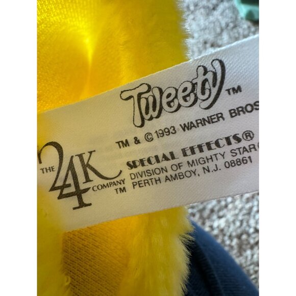 Vintage 1993 Tweety Hand Puppet – Warner Bros Looney Tunes – Special Effects 24K - Picture 4 of 6